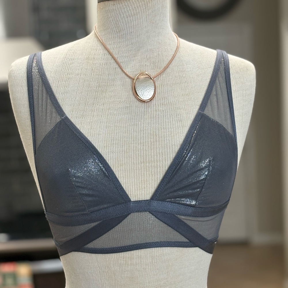 Shimmery Gray Mesh Bralette Same Day Shipping Size 32A/B Bundle Bras and Save 💰